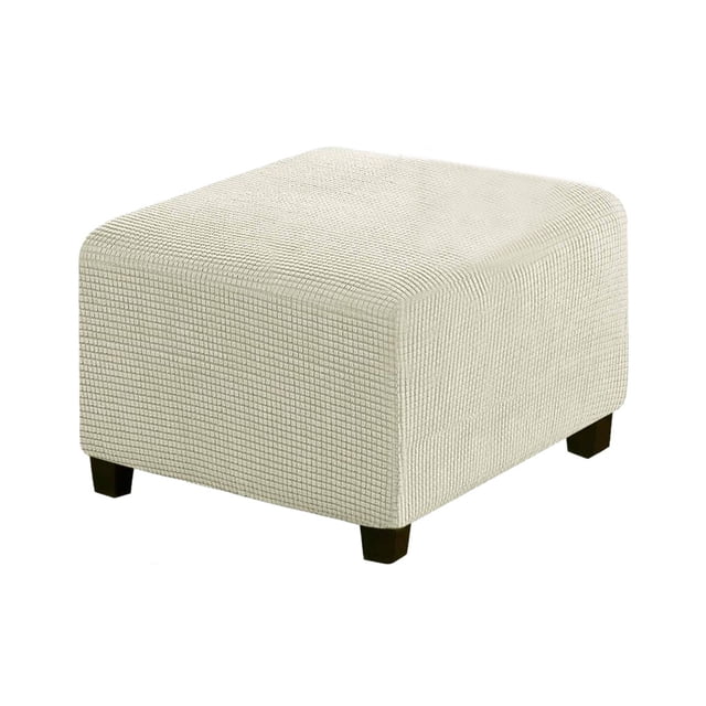 fastboy High Elastic Stretch Ottoman Cover Wear Resistant And Durable Fine Workmanship Skin Friendly Beige S