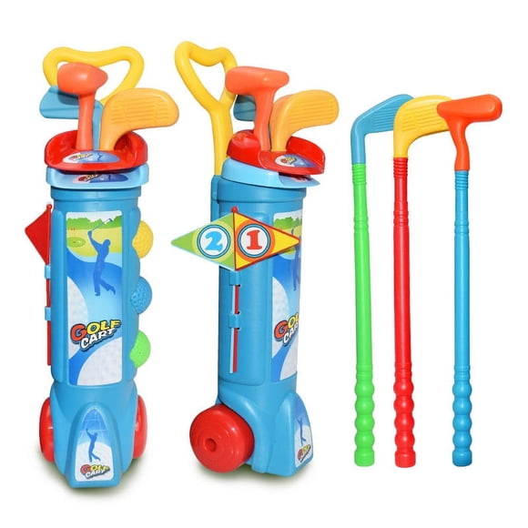 ZZkhGO Mini Golf Club Set for Kids, Children's Beginner Outdoor Sports Toys, Plastic Putter Golf Game for Family Backyard
