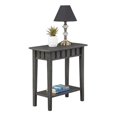 thumbnail image 3 of Convenience Concepts Table d'Appoint Dennis avec Tablette, Fini Bois Gris, 3 of 7