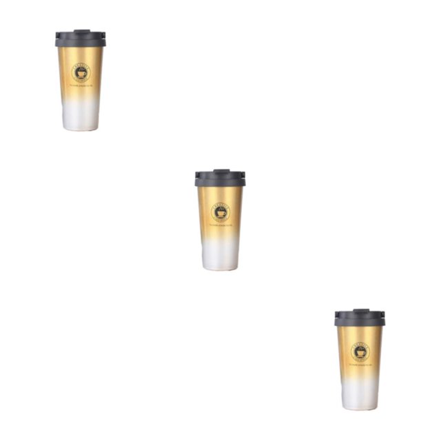 kurtrusly Reusable Thermal Cup Eco-Conscious Choice For Better Tomorrow Convenient gradient gold 500ml 3Set