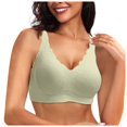 thumbnail image 2 of Yammkia Sports Bras for Women Racerback Adjustable Sports Bras for Women High Support Padded Racerback Sport for Large Bust Workout Running Gym (Green,L), 2 of 9