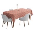 thumbnail image 1 of Vargottam Indoor/OutdoorTablecloth58x102 Inch RectangleTablecloth with Umbrella Hole and Zip- Waterproof PatioTableCloths- TableCovers for Backyard RectangularTable- Peach3, 1 of 5