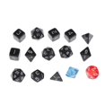 thumbnail image 1 of Milaget 15 Pcs dés en Polyèdre dés de Cube Ensemble Complet dés de Jeu avec, 1 of 6