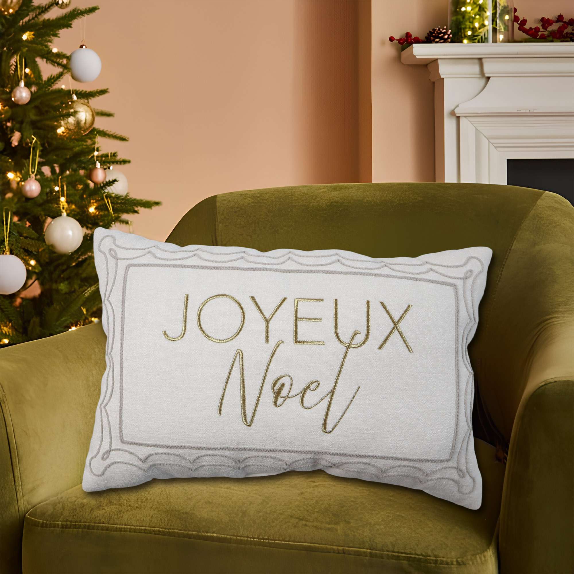 JOYEUX NOEL CUSHION - FRENCH
