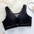 thumbnail image 2 of Virmaxy Soutien-Gorge Sans Fil pour Femmes Aguichant Mince en Dentelle Soutien-Gorge Rassemblant Sans Armature Confortable Fixe Ajustable Collection de Poitrine Coton Noir TG, 2 of 7