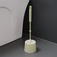 thumbnail image 2 of Toilet Bowl Brush Set with Base, Compact Design Featuring Ergonomic Handle and Hollow Drainage System for Bathroom Cleaning and Storage, 2 of 8