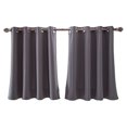 thumbnail image 1 of Blackout Kitchen Window Curtains - Thermal Insulated Blackout Grommet-Top Drapes for Cafe Store, 1 of 5