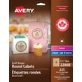 thumbnail image 1 of Avery Kraft Brown Round Labels 2½" Diameter,  for Laser and Inkjet Printers - 22808, 1 of 7