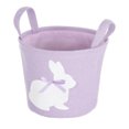 thumbnail image 1 of Easter Burlap Fabric Purple Basket, 1 of 1