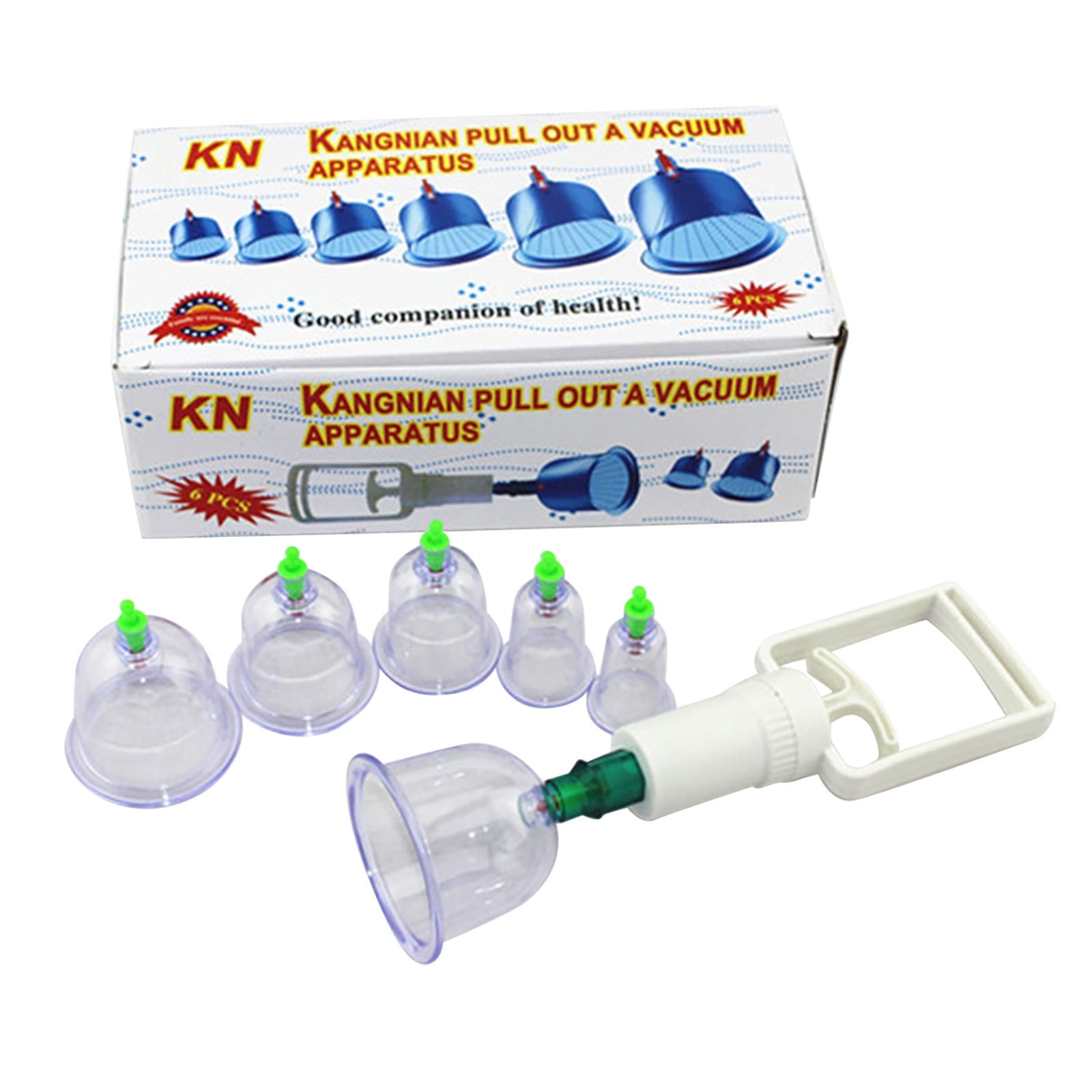 FcBaudy 1 Sets 6 Cups Hijama Cupping Set With Pump Vacuum Suction Cups For Body Cellulite Cupping Massage Back Pain Relief Massage cupping
