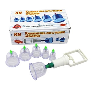FcBaudy 1 Ensembles 6 Coupes Ensemble de ventouses Hijama avec pompe à vide Coupes pour le corps Cellulite Coupe Massage Retour Douleur Relief Coupe de massage