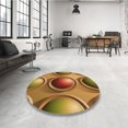thumbnail image 4 of Ahgly Tapis de Zone Carré Transitionnel Lavable en Machine, Marron Selle, 7 Pieds Carré, 4 of 7