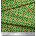 thumbnail image 3 of Soimoi Modal Satin Fabric Check & Moroccan Ethnic Print Fabric by the Yard 42 Inch Wide, 3 of 3