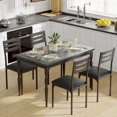thumbnail image 1 of Dining Table for 4, Small Table and Chairs Set of 4, Dinette Set for4, 5 Piece Kitchen & Dining Room Sets for Small Space, 1 of 7