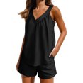 thumbnail image 2 of Japceit Ensembles de Pyjama pour Femmes 2 Pcs Femmes Maison Mode Décontractée de Pâques Hauts et Pantalons Imprimés Ensemble de Pyjama à Manches Courtes avec Poches, 2 of 9