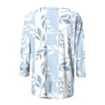 thumbnail image 5 of Pompotops T-shirt Ample Imprimé Mode Femme Manches 3/4 Blouse Col Rond Hauts Décontractés Liquidation, 5 of 5