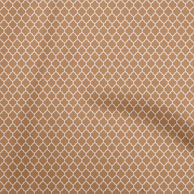 oneOone Coton Flex Brun Tissu Trèfle Matière de Robe Tissu Imprimé Tissu au Mètre 40 Pouces de Large