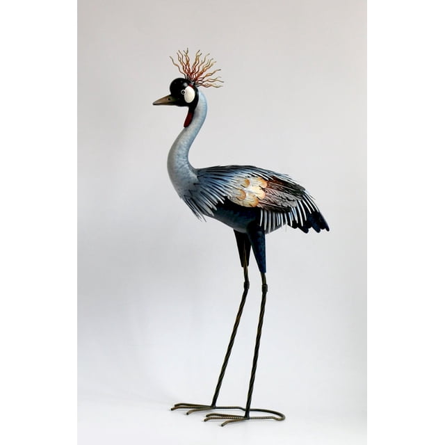 Statue de Jardin en Forme de Grue en Métal
