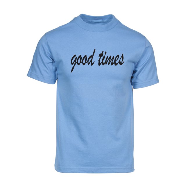 Gravity Threads T-Shirt à Manches Courtes pour Hommes Good Times - Bleu Pâle - Petit