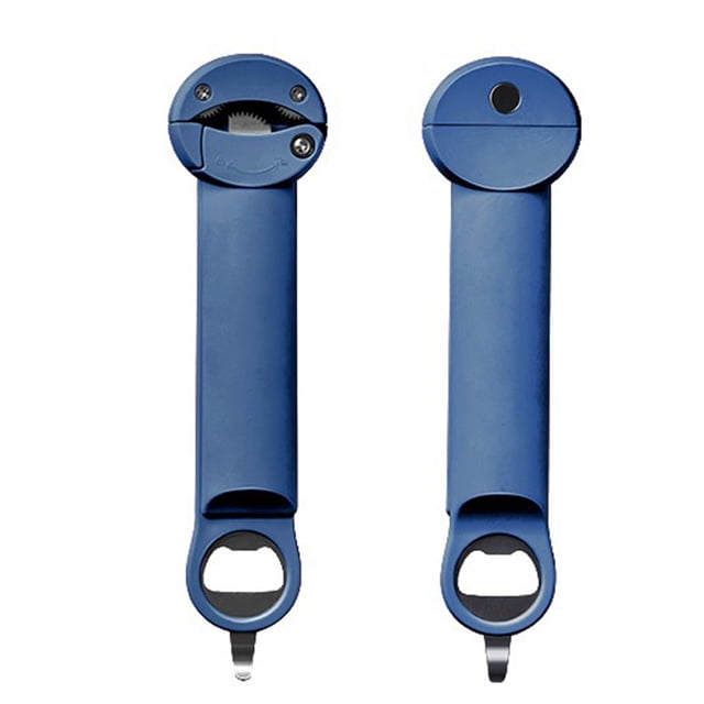 Multifunctional Bottle Opener Retractable Can Opener with Magnetic Back Adjustable Jar Lid Gripper for Weak Hands