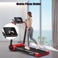 thumbnail image 4 of Gymax Folding 2.25HP Electric Treadmill Running Machine w/ LED Display Red, 4 of 10