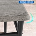 thumbnail image 4 of 3-Piece Dining Table Set for 2, Square Wooden Kitchen Table with Chairs, Compact Dining Set for Apartments, Studios, and Small Areas, 4 of 7