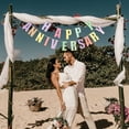 thumbnail image 3 of Miangastore Anniversary Banner Paper Wedding Party Prop 1 Set 117.90X6.68In, 3 of 8