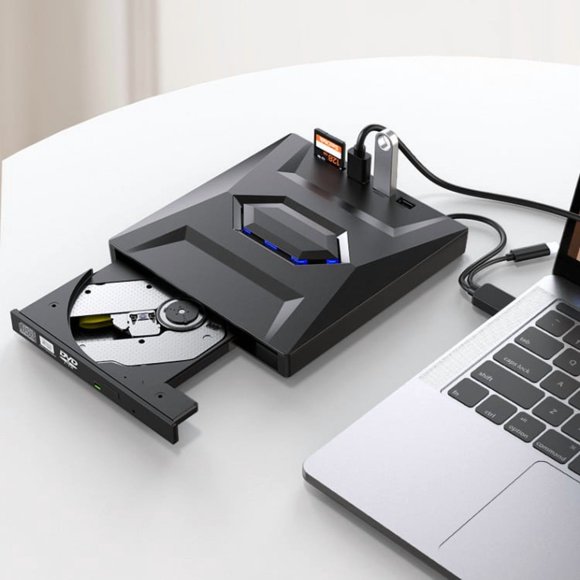 USB3.0Type C External CD DVD RW Optical Drive DVD Burner DVD Writer Super Drive for Laptop Notebook ,Wide Compatibility