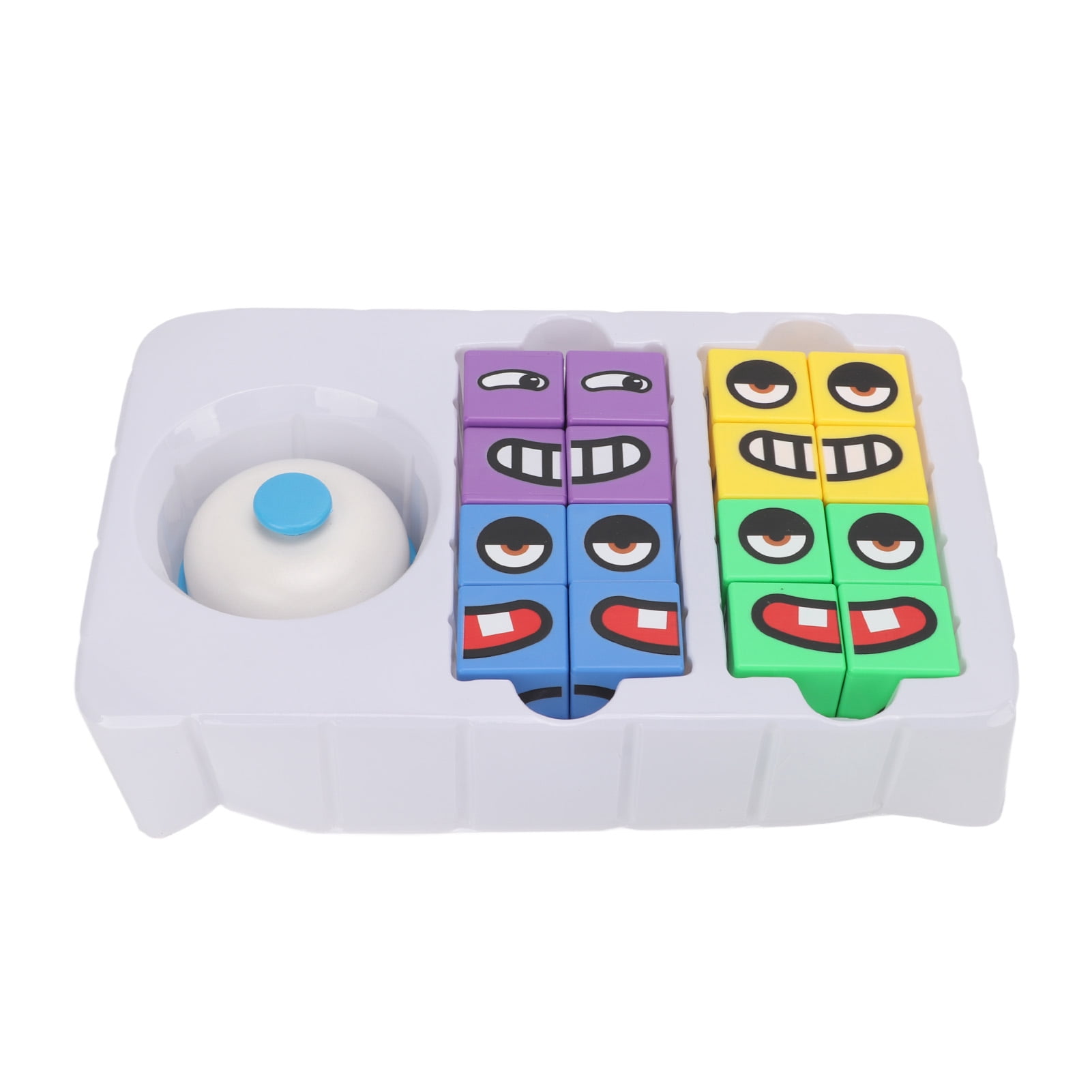 Expressions Matching Cube, Portable  Face Changing Building Blocks with Bell for Home