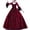 Wine, variant on Princess Dress for Women Retro Party Princess Cosplay Lace Floor Length Dress Party Dress for Women Lace Dress for Women Renaissance Dress Women Princess Dress Women