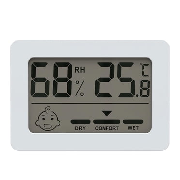 Yeacher Thermomètre Hygromètre Numérique d'Intérieur pour la Maison, Jauge Précise de Température et d'Humidité avec Indicateur de Confort, Commutateur °C/°F, Support pour Maison, Bureau, Chambre de Bébé, Serre