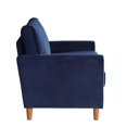 thumbnail image 3 of Topline Home Furnishings Modern Blue Velvet Accent Chair, 3 of 5