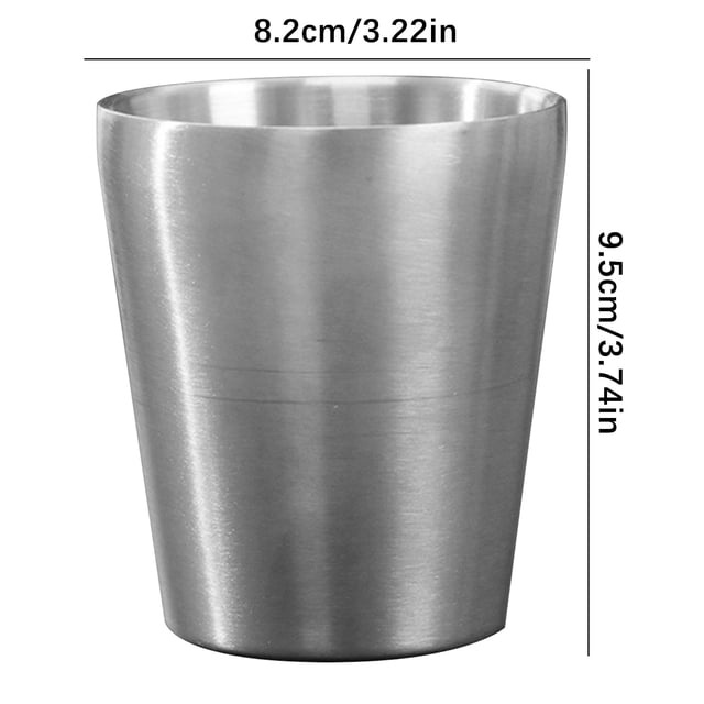 CEHVOM Stainless Steel Double-layer Beer Mug Hot Pot Tableware Barbecue Anti-scald Tea Cup Clearance