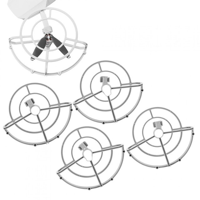 Protection d'Hélices de Drone, Couverture de Protection en Matériau ABS PC, Design à Dégagement Rapide, Couleur Grise pour Mini Gris