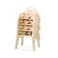 thumbnail image 3 of Foundations Simple Sitter 11” Low Wood Feeding Chairs, Stackable Wood Toddler Chairs with Food Service Grade Finish, 2 Pack, 3 of 7