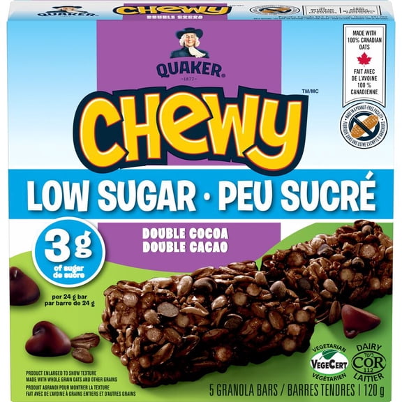 Quaker Faible teneur en sucre - Double cacao