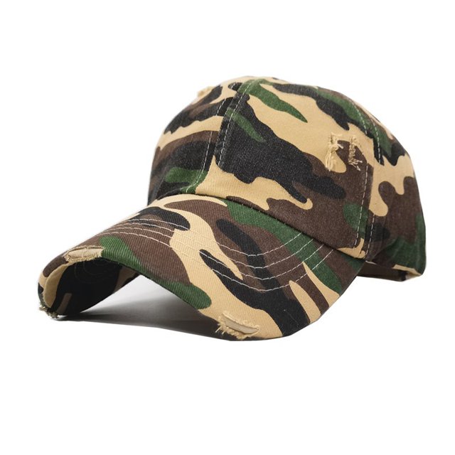 Washed Plain Baseball Cap, Retro Adjustable Dad Hats Gift for Men/Women,Unstructured/Cotton Unisex Trucker Adjustable Snapback Baseball Cap(Camouflage)