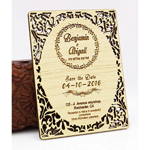 Rustic Wedding Save The Date Wooden Magnet 40 Custom Engraved Wooden Magnet Personalized Gift