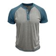 thumbnail image 4 of CHGBMOK Mens Shirts Solid Color Buttons Outdoors Breathable Short Sleeve Round Neck Collar Blouse Sizes S-2XL, 4 of 7