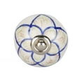 thumbnail image 2 of Knob-it 676685033062 Ensemble de Boutons Ronds Vintage Peints à la Main - Marron & Bleu - Lot de 12, 2 of 3