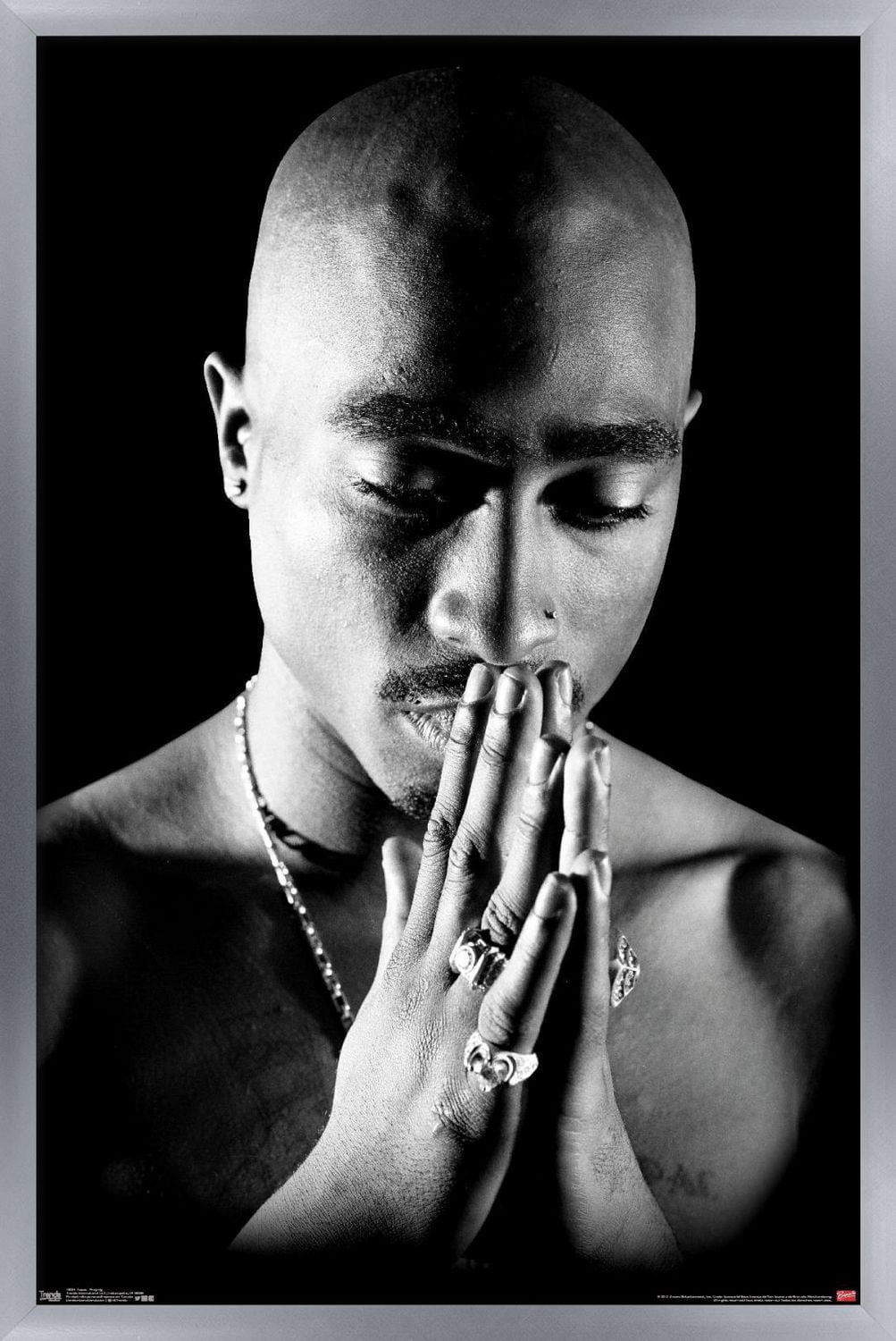 Tupac - Praying Wall Poster, 14.725" x 22.375"