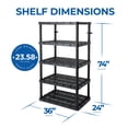 thumbnail image 3 of Gracious Living XL 5 Shelf Knect-A-Shelf Ventilated Heavy Duty Storage Unit, 3 of 8