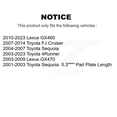 thumbnail image 2 of CMX Front Rear Ceramic Brake Pads Kit for Car Toyota 4Runner FJ Cruiser Lexus GX460 Sequoia GX470 KCX-100084, 2 of 9