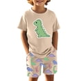 thumbnail image 2 of Ensemble pour Garçon, Tenue d'Été, T-Shirt Dinosaure à Col Rond, Ensemble Court, Vêtements pour Garçons 5-6 Ans, 2 of 3