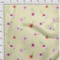 thumbnail image 3 of oneOone Cotton Poplin Fabric Flower & Leaves Watercolor Print Sewing Fabric BTY 56 Inch Wide, 3 of 4