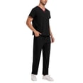 thumbnail image 4 of TIMIFIS Scrub for Men Set Medicals Uniform Scrub Top and Pants Solid Color Four Season Comfort Fits Scrub Set with Pockets - Spring/Summer, 4 of 7
