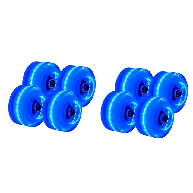 Hxlamzoo Jouets pour Enfants Lumineux Roues de Quad Lumineuses avec Roulements de Banque Installés 8 Pcs Jouets Liquidation