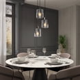thumbnail image 3 of Artika Haze Modern 3-Light Pendant Light Smoke Gradient Black Glass, 3 of 7