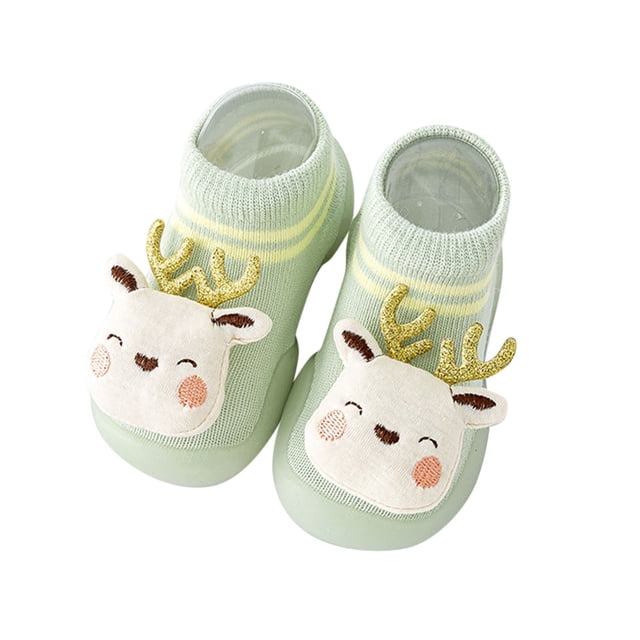 EDFBUYKRS Summer And Autumn Comfortable Toddler Shoes Cute Deer Rabbit Pattern Children Mesh Breathable Floor Sneakers