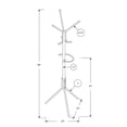 thumbnail image 4 of Monarch Specialties Coat Rack, Hall Tree, Free Standing, Hanging Bar, 6 Hooks, Entryway, 68"h, Bedroom, Metal, White, Contemporary, Modern, 4 of 4